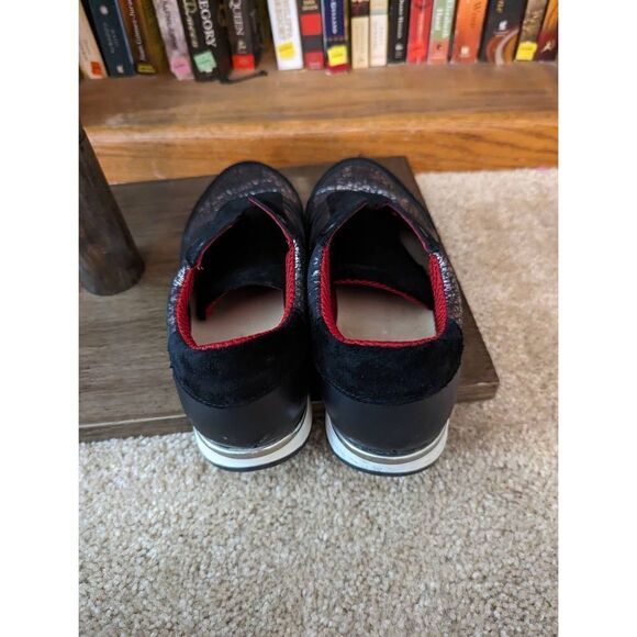 liebeskind Berlin sneakers red silver and black sz 9 euc - Picture 3 of 5